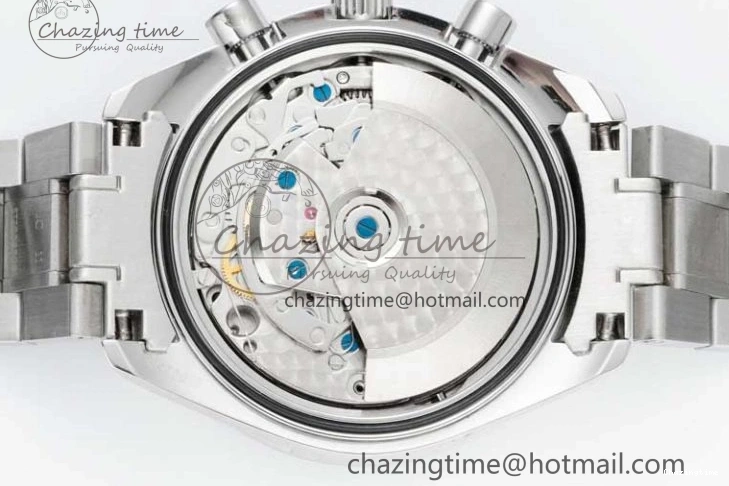 0720 Cozy Speedmaster Racing Master SS HKF Best Edition Black White Dial on SS Bracelet A 7807